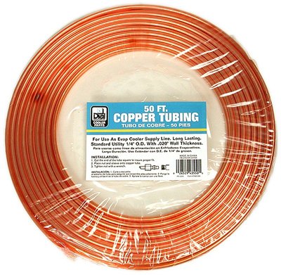 Dial Mfg 4355 Copper Tube for Evaporative Cooler, 1/4-Inch x 50 Ft. - Quantity 10