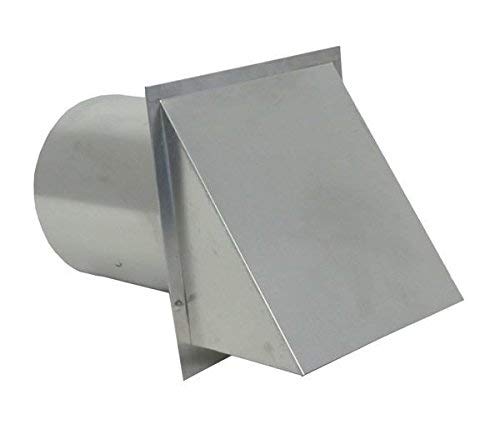 Hooded Wall Vent with Screen and Damper - Galvanized 10 inch