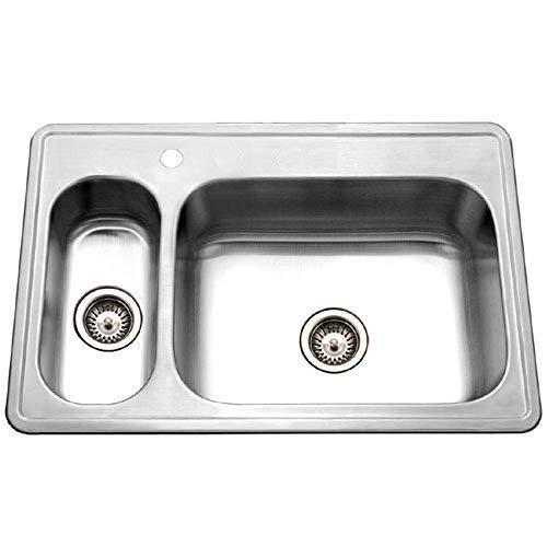 Houzer LHD-3322-1 Legend 33-by-22-Inch 80/20 Drop-in Double Bowl Stainless Steel Sink by HOUZER