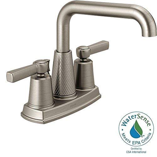 Allentown 4 in. Centerset 2-Handle Bathroom Faucet in SpotShield Brushed Nickel by DELTA FAUCET