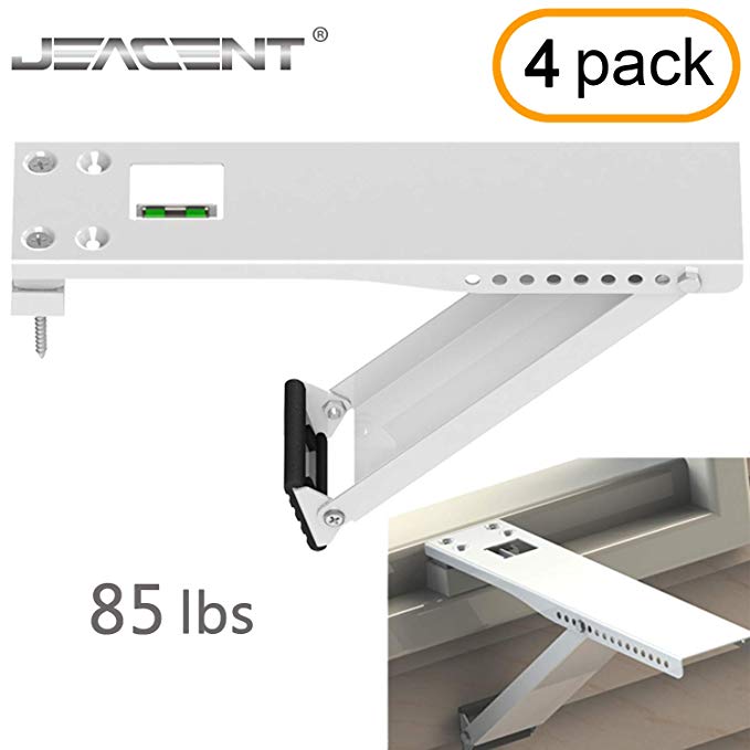 Jeacent Universal AC Window Air Conditioner Support Bracket Heavy Duty, Up to 85 lbs, 4Packs
