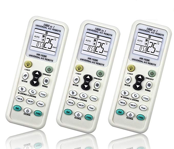 MYJK 1000 in 1 Universal A/C Remote Controller for Air Conditioner with Lighting Function-Pack of 3